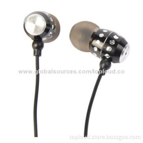 Gold-plated Fashionable Earphones with Microphone (RH-K2828), 120cm Cord Length